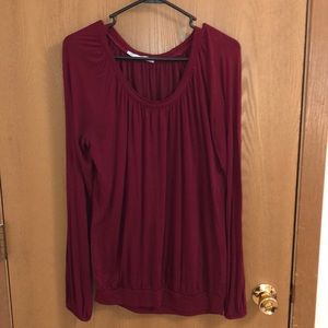 Maurices Maroon Long Sleeve Top